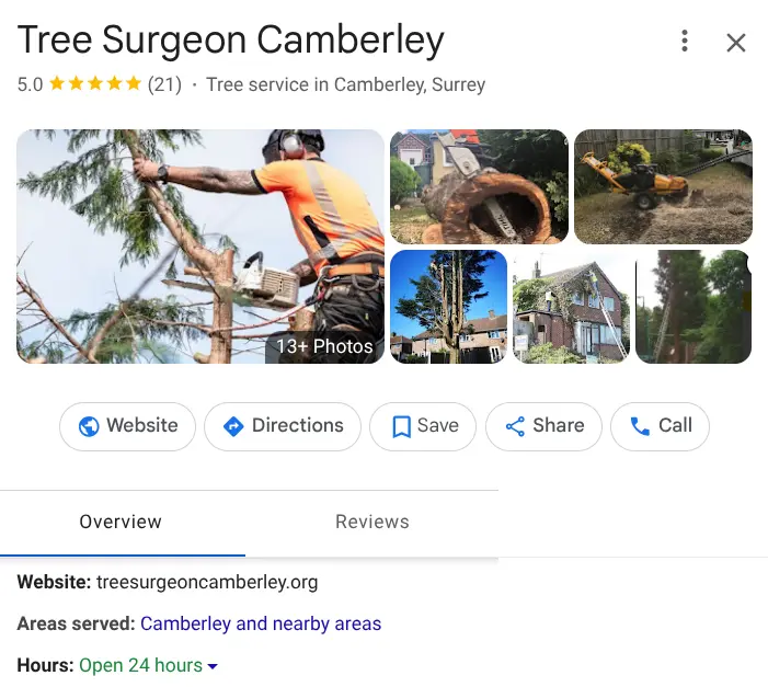 Tree Surgeon Camberley Reviews